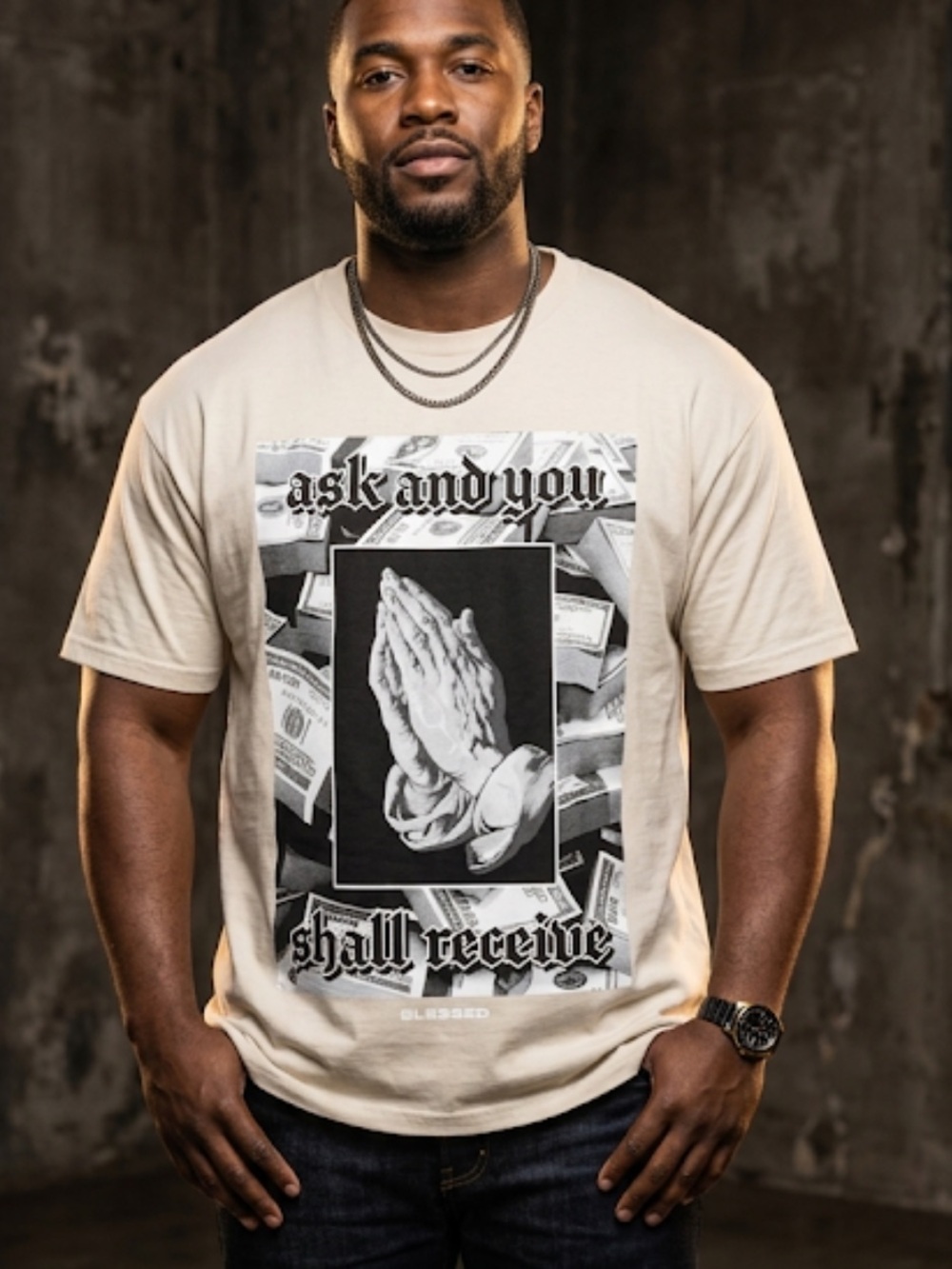 Blessed Ask and you shall Shirt Men’s Size 2XL